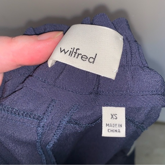 Wilfred Grey / Blue Tapered Trousers with Elastic Waistband XS - Picture 3 of 7